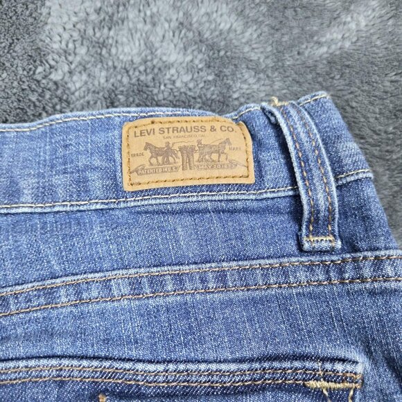 Levi's 512 Perfectly Slimming Boot Cut Jeans Womens 14S Medium Wash High Rise - Picture 4 of 14